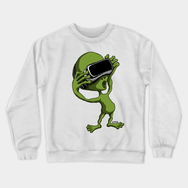 VR Alien Crewneck Sweatshirt by NewSignCreation